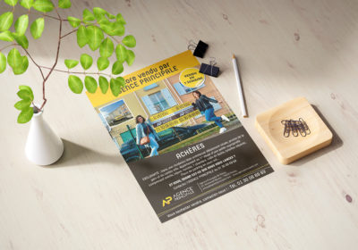 Flyers pour l'Agence Principale, à Achères